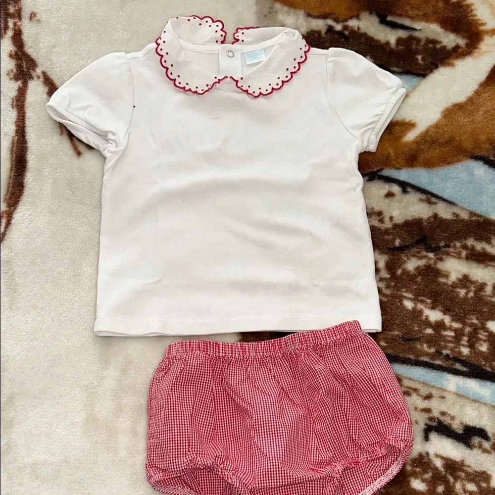 Charming White and Red Kids Outfit